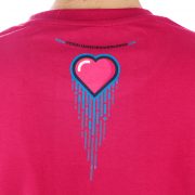 Camiseta Love the 90s Corazon rosa espalda chica