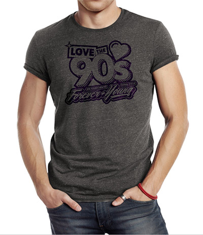 Camiseta-Forever-Young-Gris